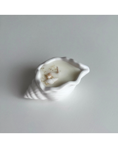 Aromātiskā svece ģipša trauciņā "Mini shell" 11x7x5cm
