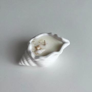 Aromātiskā svece ģipša trauciņā "Mini shell" 11x7x5cm